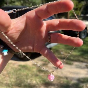 Colored mushroom earrings, bracelets, and necklaces